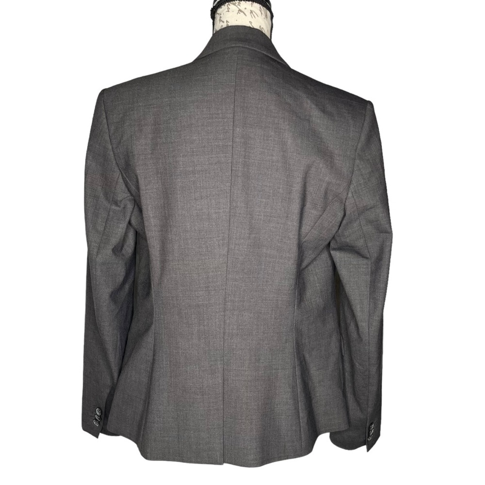 Theory blazer Gabe urban virgin wool jacket women’s size 12 gray career wear - Picture 2 of 5
